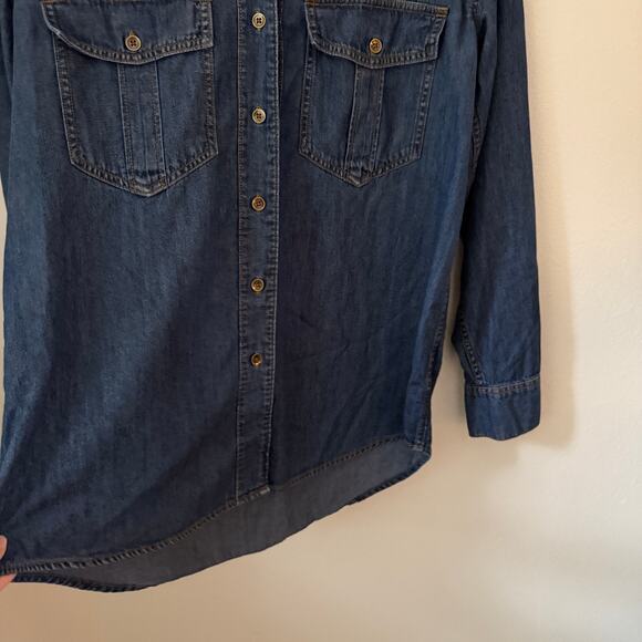 Free People Oversized Denim Shirt C019 - Picture 4 of 4